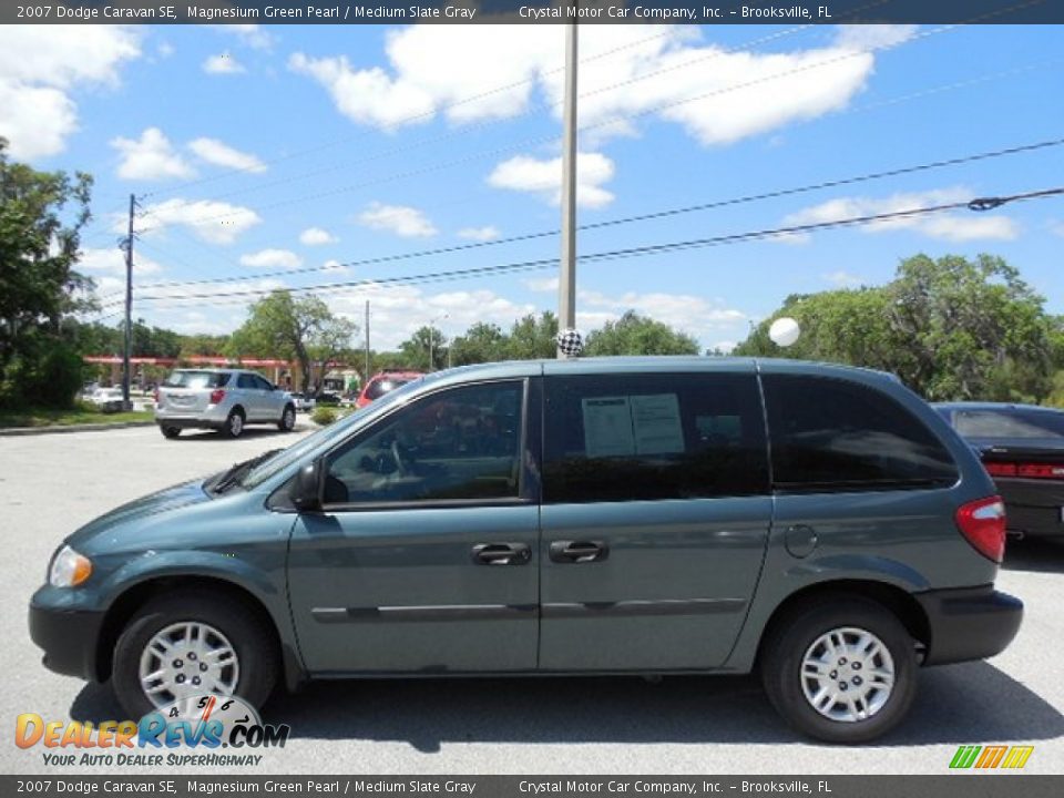 2007 Dodge Caravan SE Magnesium Green Pearl / Medium Slate Gray Photo #2