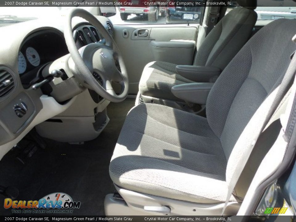2007 Dodge Caravan SE Magnesium Green Pearl / Medium Slate Gray Photo #4