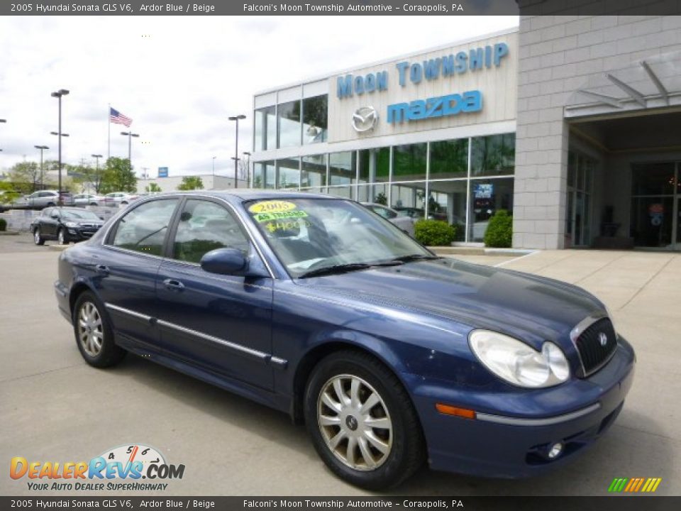 2005 Hyundai Sonata GLS V6 Ardor Blue / Beige Photo #1