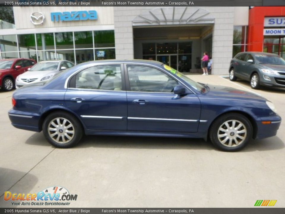 2005 Hyundai Sonata GLS V6 Ardor Blue / Beige Photo #2