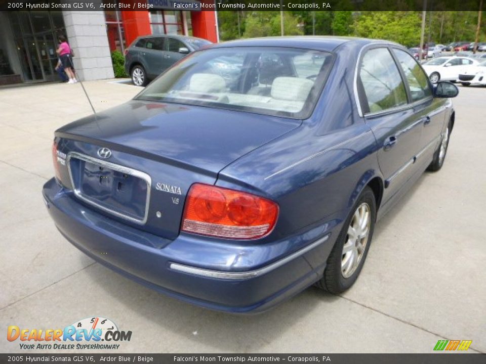 2005 Hyundai Sonata GLS V6 Ardor Blue / Beige Photo #3