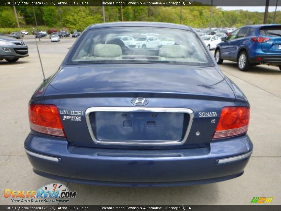 2005 Hyundai Sonata GLS V6 Ardor Blue / Beige Photo #4