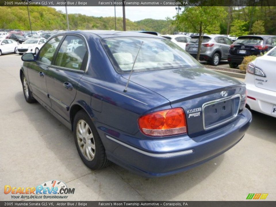 2005 Hyundai Sonata GLS V6 Ardor Blue / Beige Photo #5