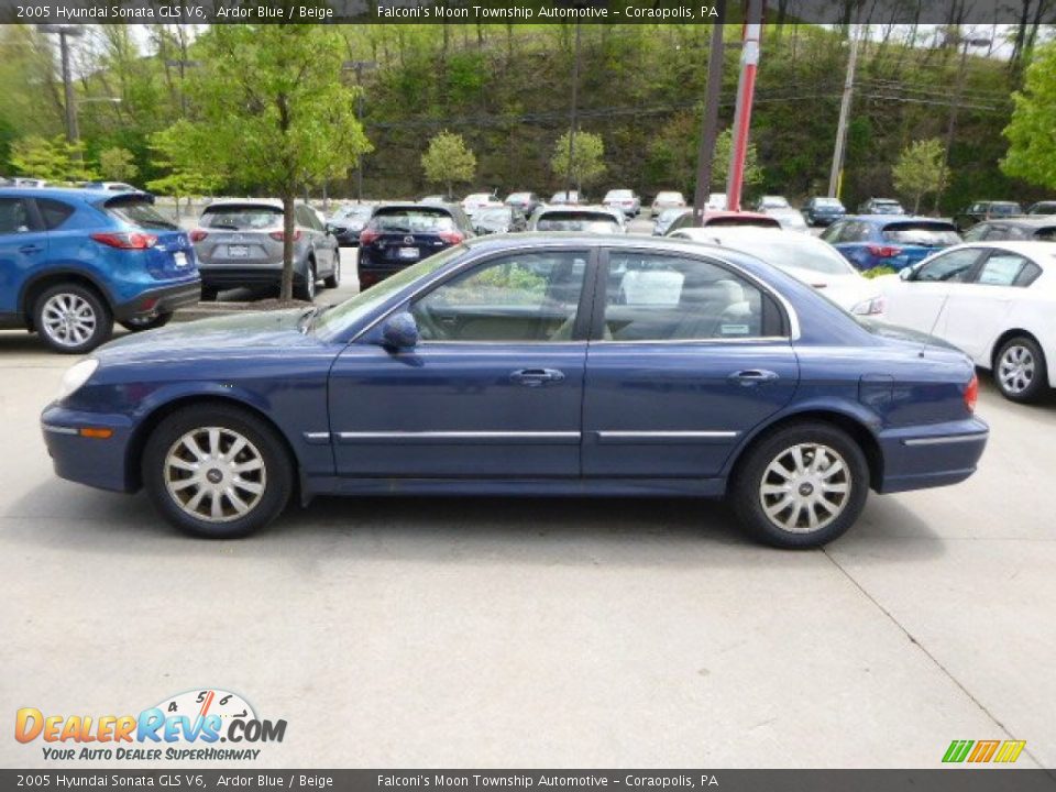 2005 Hyundai Sonata GLS V6 Ardor Blue / Beige Photo #6