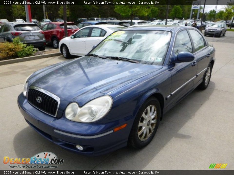 2005 Hyundai Sonata GLS V6 Ardor Blue / Beige Photo #7