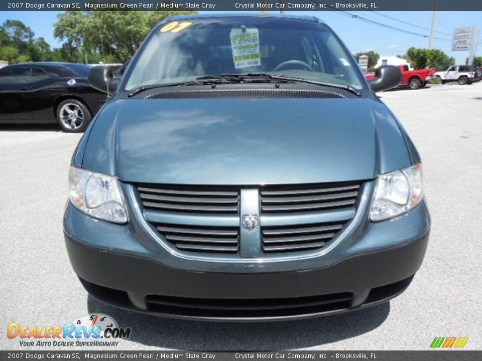 2007 Dodge Caravan SE Magnesium Green Pearl / Medium Slate Gray Photo #15