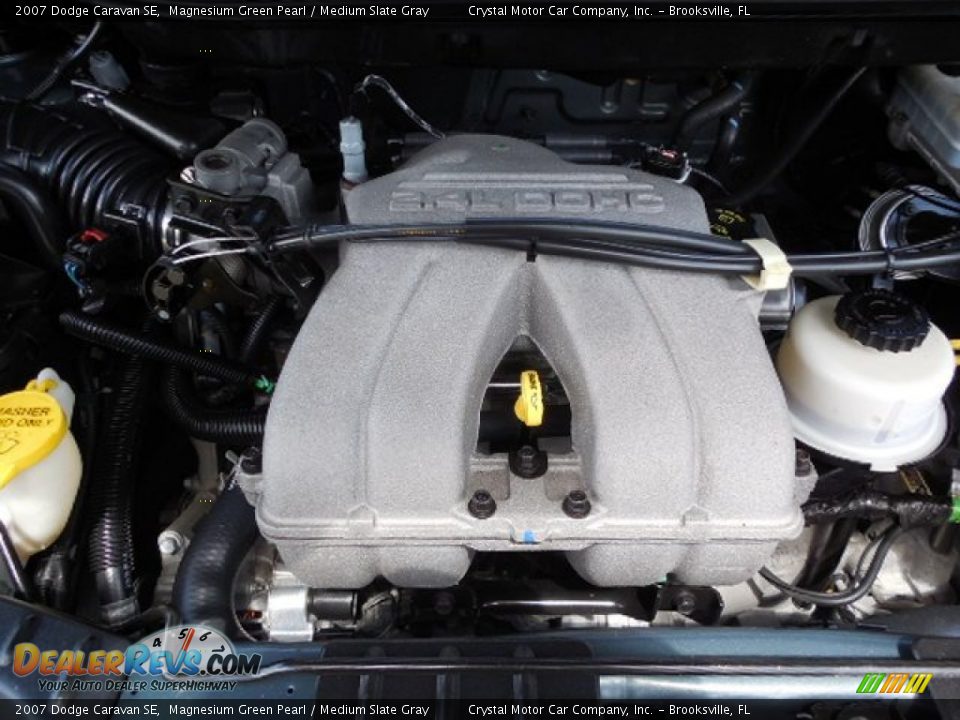 2007 Dodge Caravan SE Magnesium Green Pearl / Medium Slate Gray Photo #18