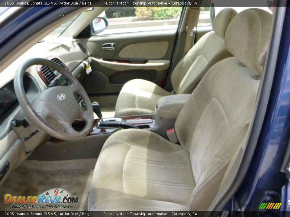 2005 Hyundai Sonata GLS V6 Ardor Blue / Beige Photo #15