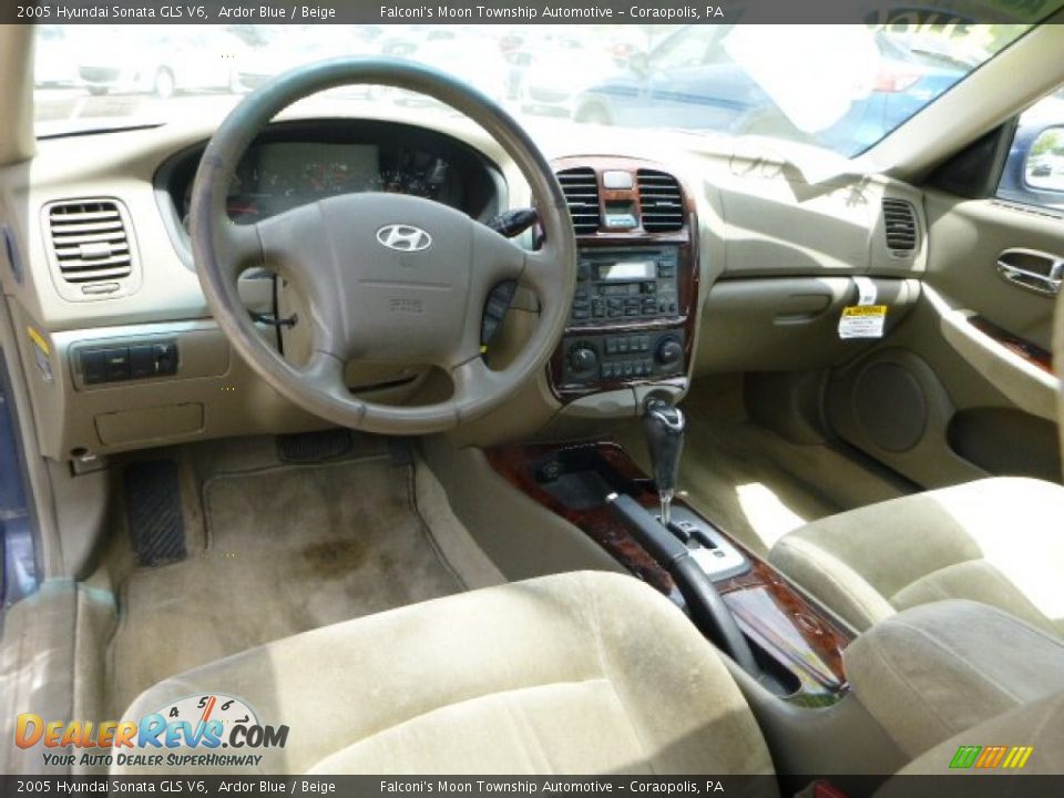 2005 Hyundai Sonata GLS V6 Ardor Blue / Beige Photo #17