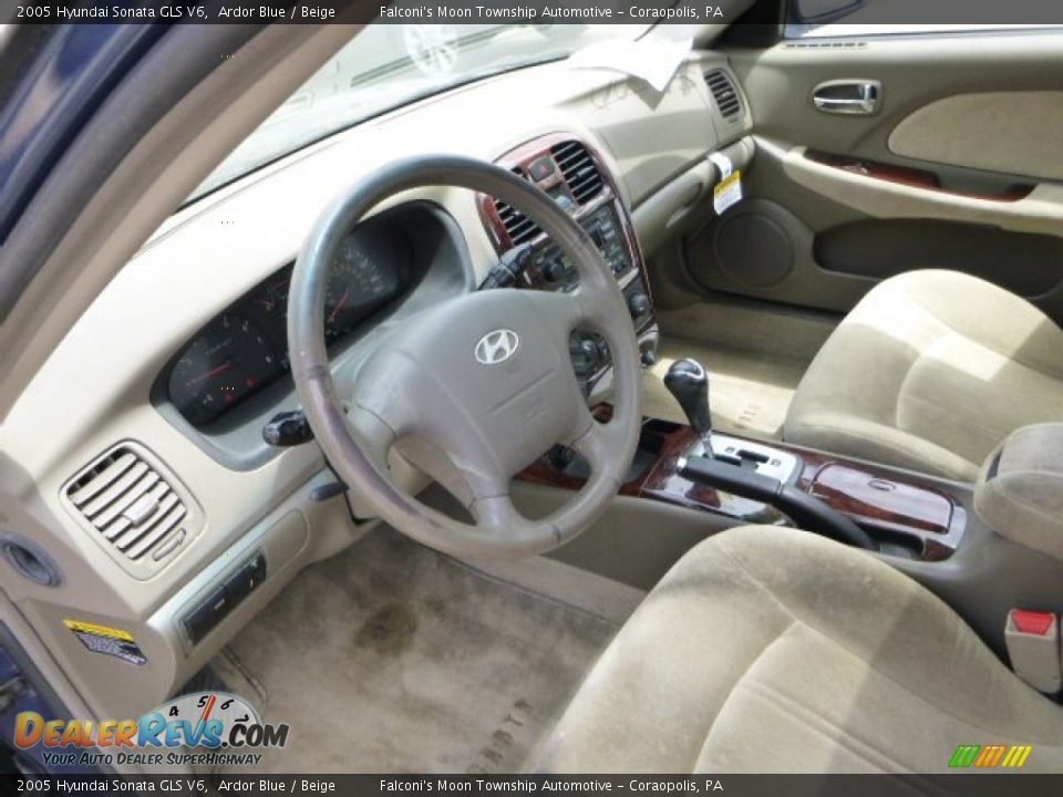 2005 Hyundai Sonata GLS V6 Ardor Blue / Beige Photo #20