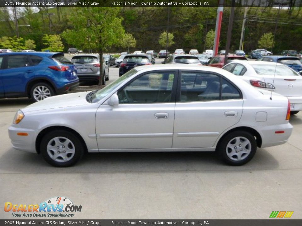 2005 Hyundai Accent GLS Sedan Silver Mist / Gray Photo #6