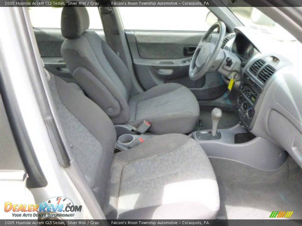 2005 Hyundai Accent GLS Sedan Silver Mist / Gray Photo #10