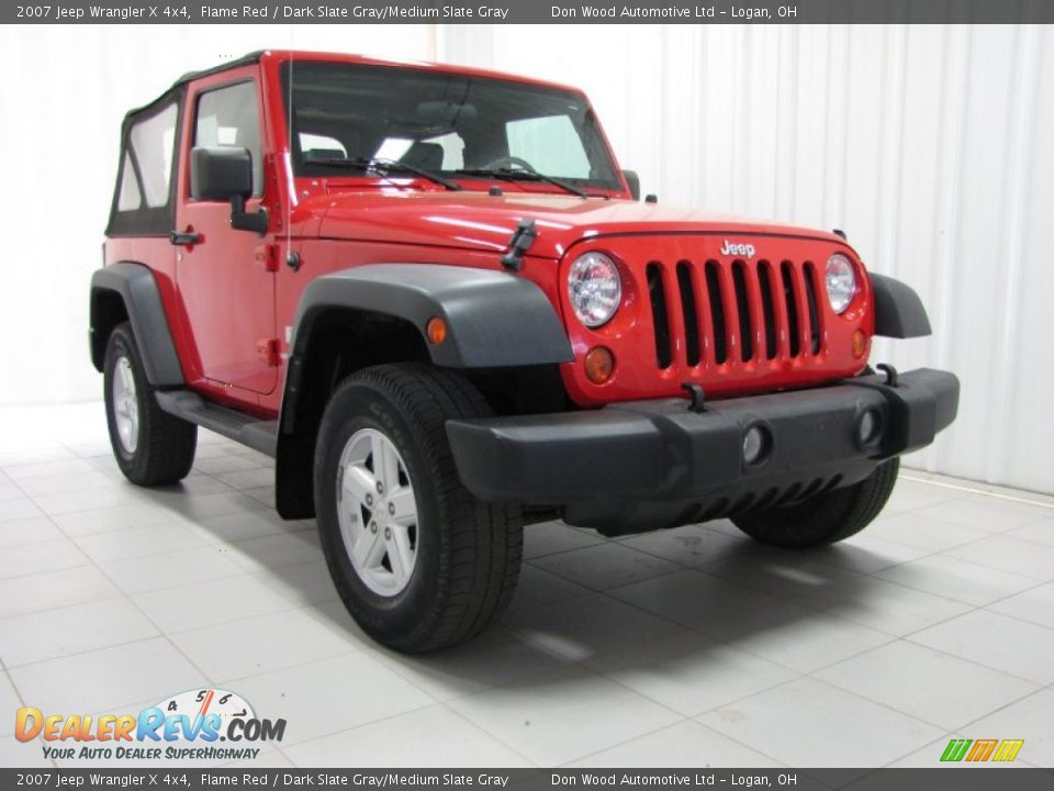 2007 Jeep Wrangler X 4x4 Flame Red / Dark Slate Gray/Medium Slate Gray Photo #1