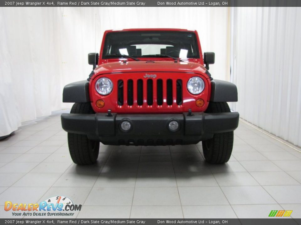 2007 Jeep Wrangler X 4x4 Flame Red / Dark Slate Gray/Medium Slate Gray Photo #2