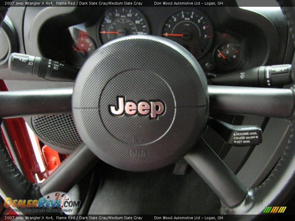 2007 Jeep Wrangler X 4x4 Flame Red / Dark Slate Gray/Medium Slate Gray Photo #12