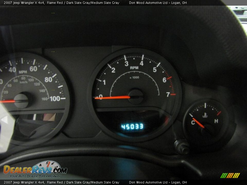 2007 Jeep Wrangler X 4x4 Flame Red / Dark Slate Gray/Medium Slate Gray Photo #16