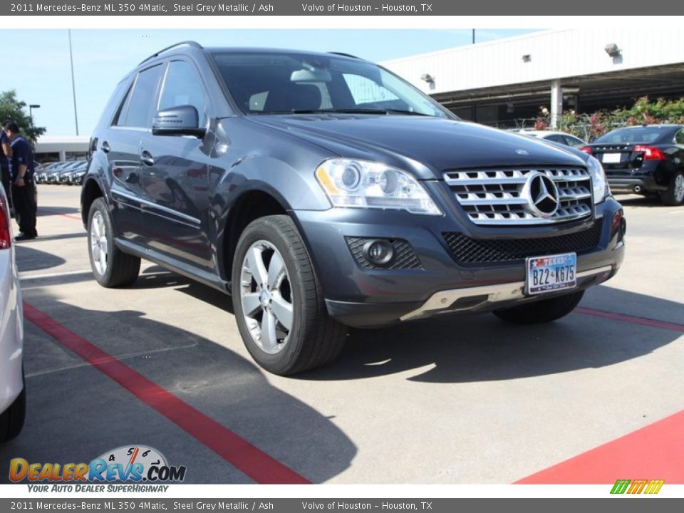 2011 Mercedes-Benz ML 350 4Matic Steel Grey Metallic / Ash Photo #1