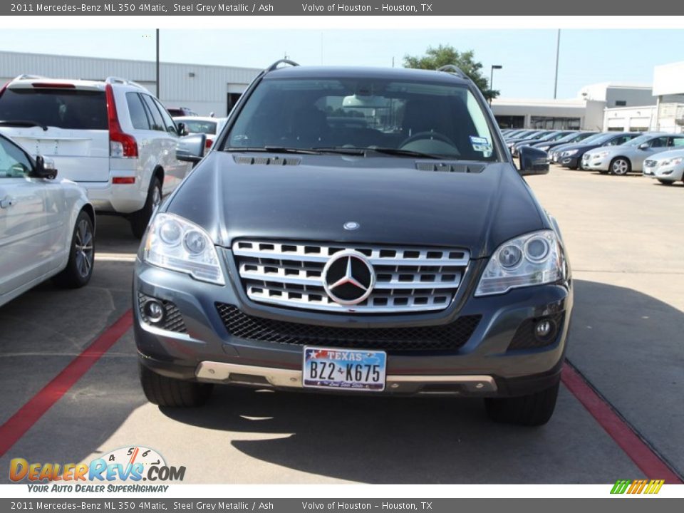 2011 Mercedes-Benz ML 350 4Matic Steel Grey Metallic / Ash Photo #2