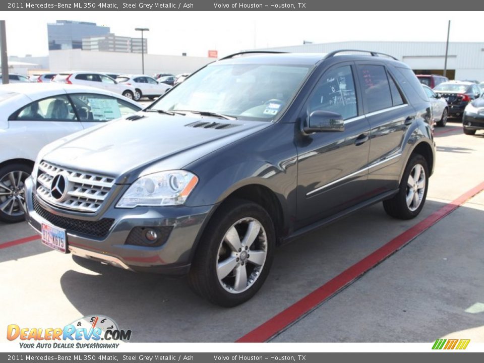 2011 Mercedes-Benz ML 350 4Matic Steel Grey Metallic / Ash Photo #3
