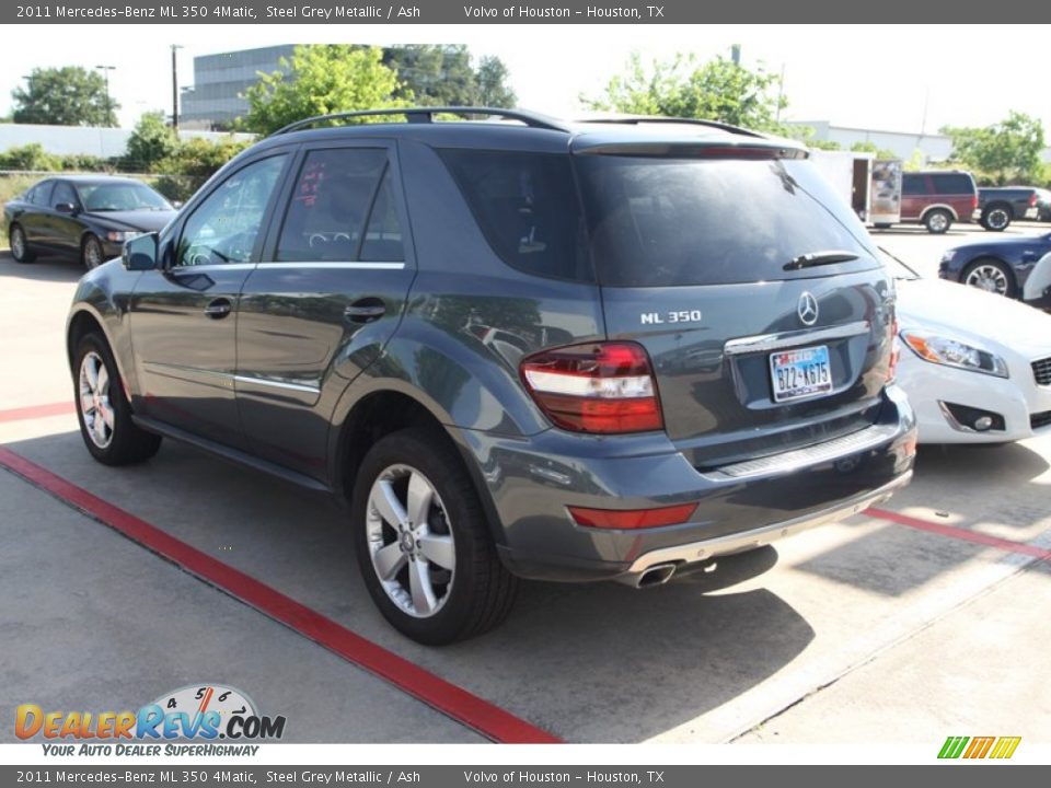 2011 Mercedes-Benz ML 350 4Matic Steel Grey Metallic / Ash Photo #7