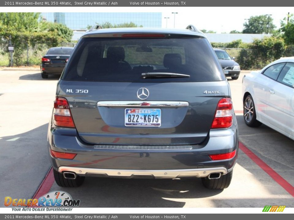 2011 Mercedes-Benz ML 350 4Matic Steel Grey Metallic / Ash Photo #8