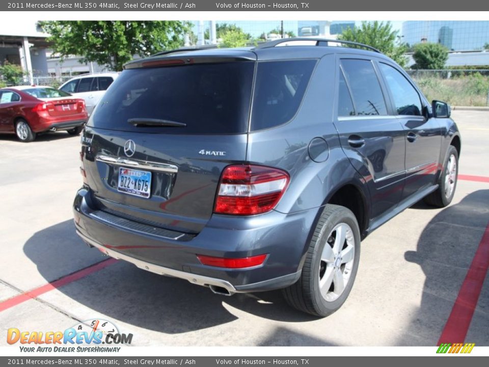 2011 Mercedes-Benz ML 350 4Matic Steel Grey Metallic / Ash Photo #9