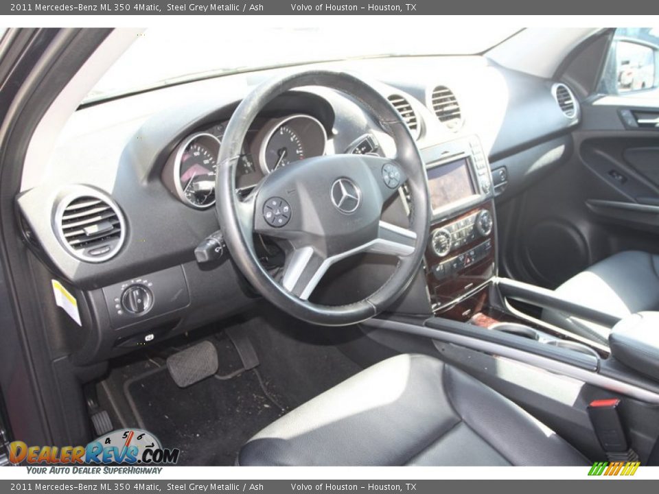 2011 Mercedes-Benz ML 350 4Matic Steel Grey Metallic / Ash Photo #13