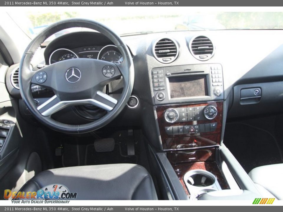 2011 Mercedes-Benz ML 350 4Matic Steel Grey Metallic / Ash Photo #17