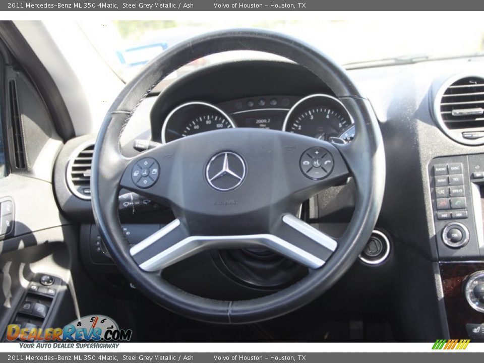 2011 Mercedes-Benz ML 350 4Matic Steel Grey Metallic / Ash Photo #18