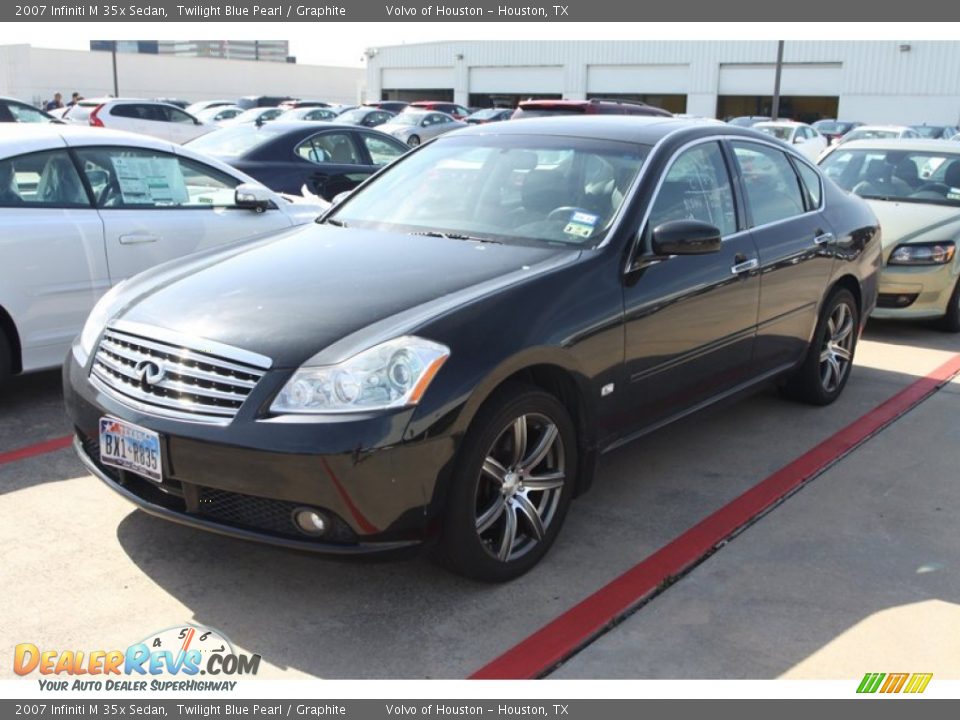 2007 Infiniti M 35x Sedan Twilight Blue Pearl / Graphite Photo #3
