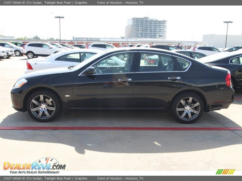 2007 Infiniti M 35x Sedan Twilight Blue Pearl / Graphite Photo #4