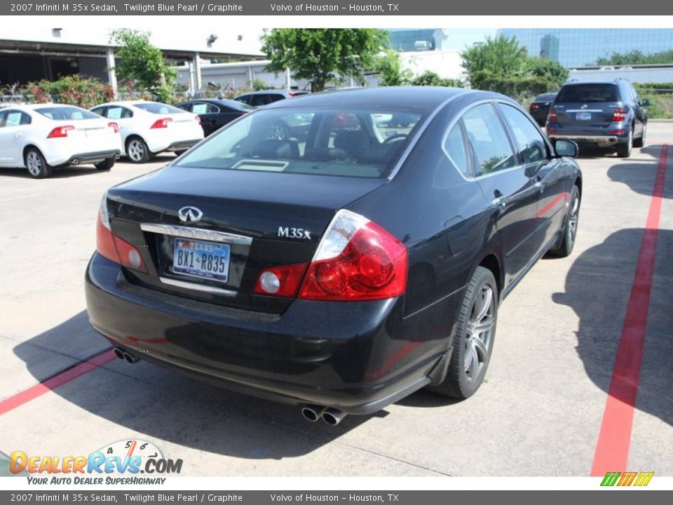 2007 Infiniti M 35x Sedan Twilight Blue Pearl / Graphite Photo #9