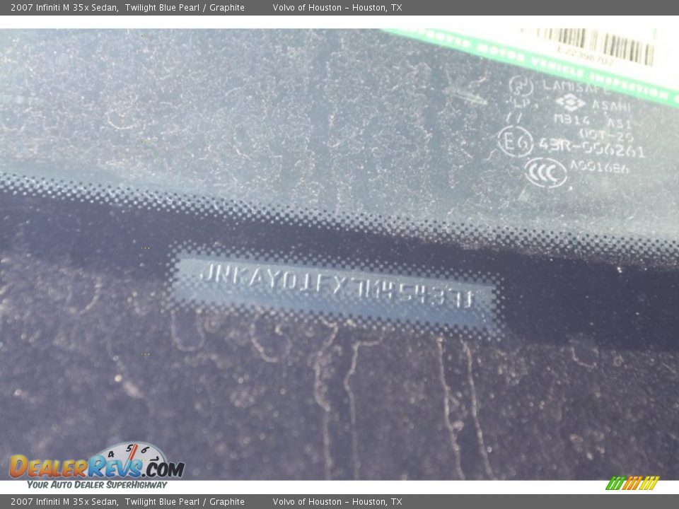 2007 Infiniti M 35x Sedan Twilight Blue Pearl / Graphite Photo #12