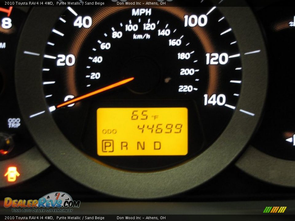 2010 Toyota RAV4 I4 4WD Pyrite Metallic / Sand Beige Photo #20