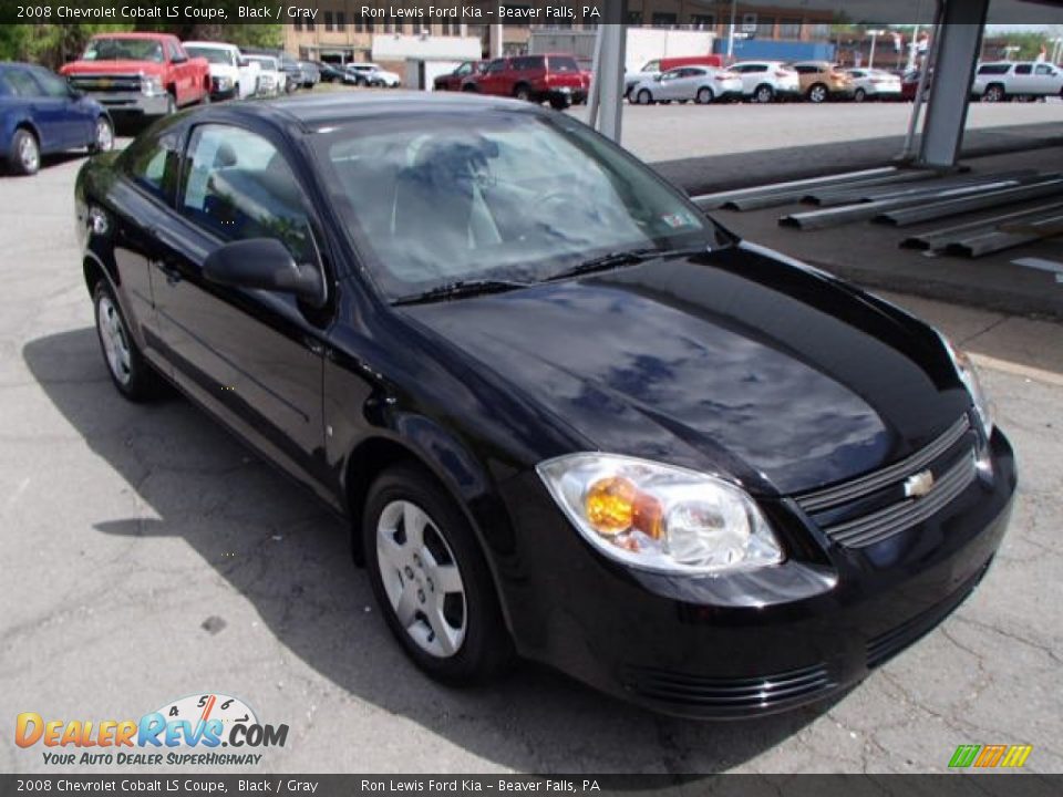 2008 Chevrolet Cobalt LS Coupe Black / Gray Photo #2