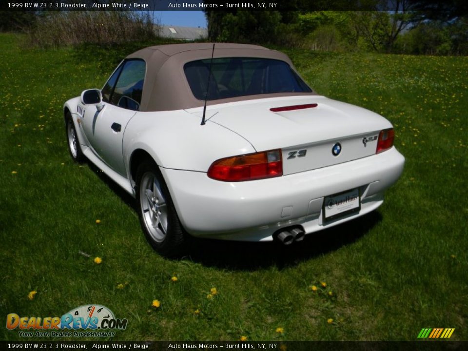 1999 BMW Z3 2.3 Roadster Alpine White / Beige Photo #11