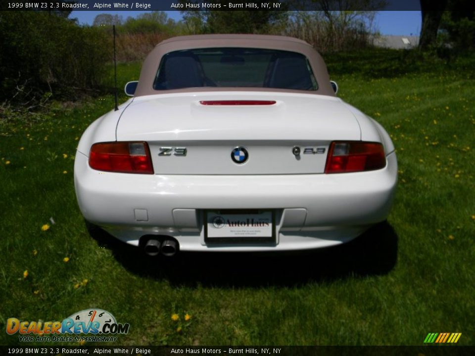 1999 BMW Z3 2.3 Roadster Alpine White / Beige Photo #12