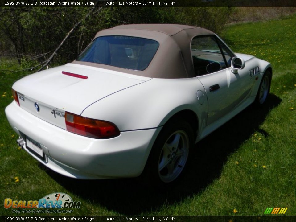 1999 BMW Z3 2.3 Roadster Alpine White / Beige Photo #13