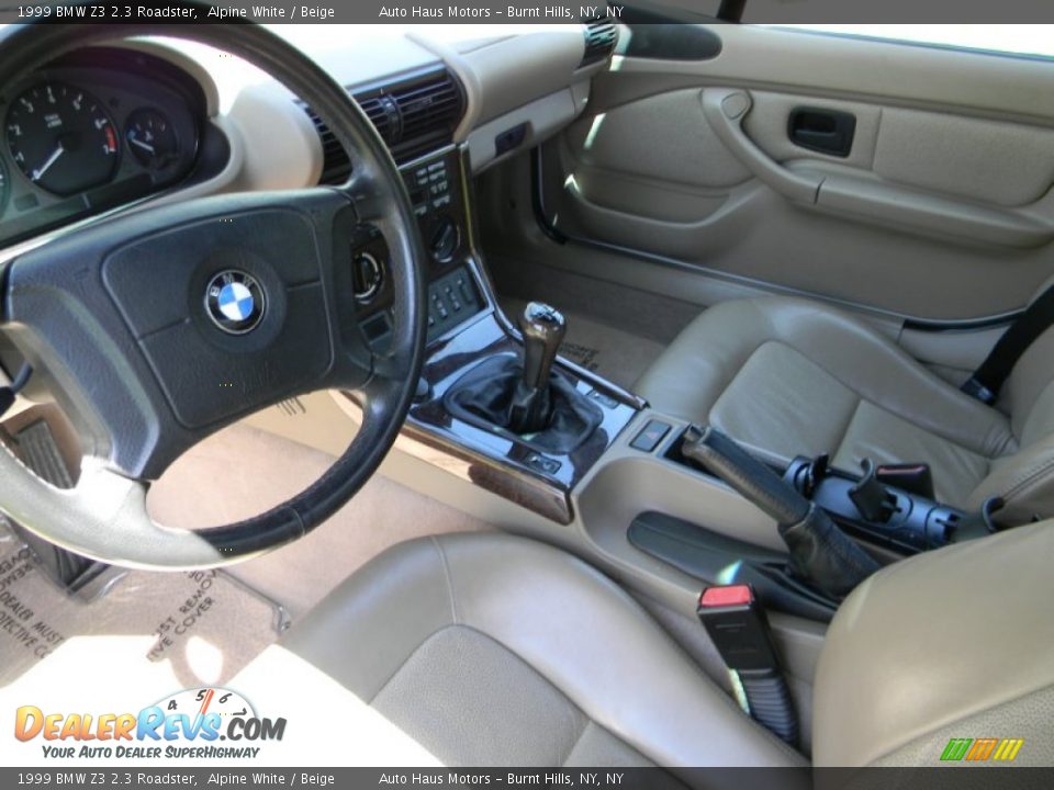 Beige Interior - 1999 BMW Z3 2.3 Roadster Photo #18