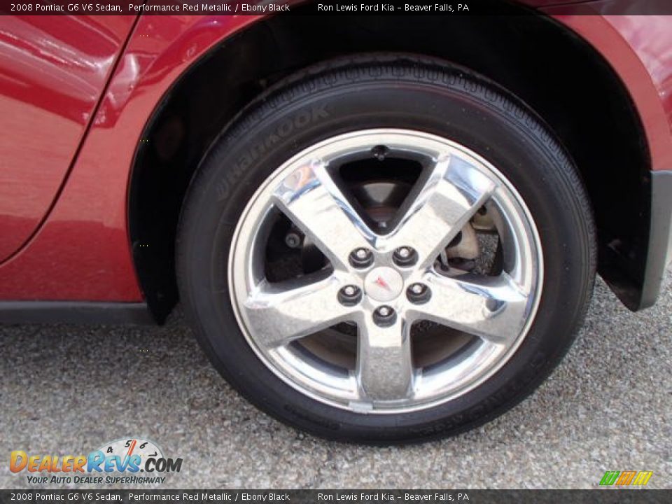 2008 Pontiac G6 V6 Sedan Performance Red Metallic / Ebony Black Photo #9