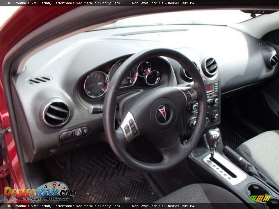 2008 Pontiac G6 V6 Sedan Performance Red Metallic / Ebony Black Photo #10