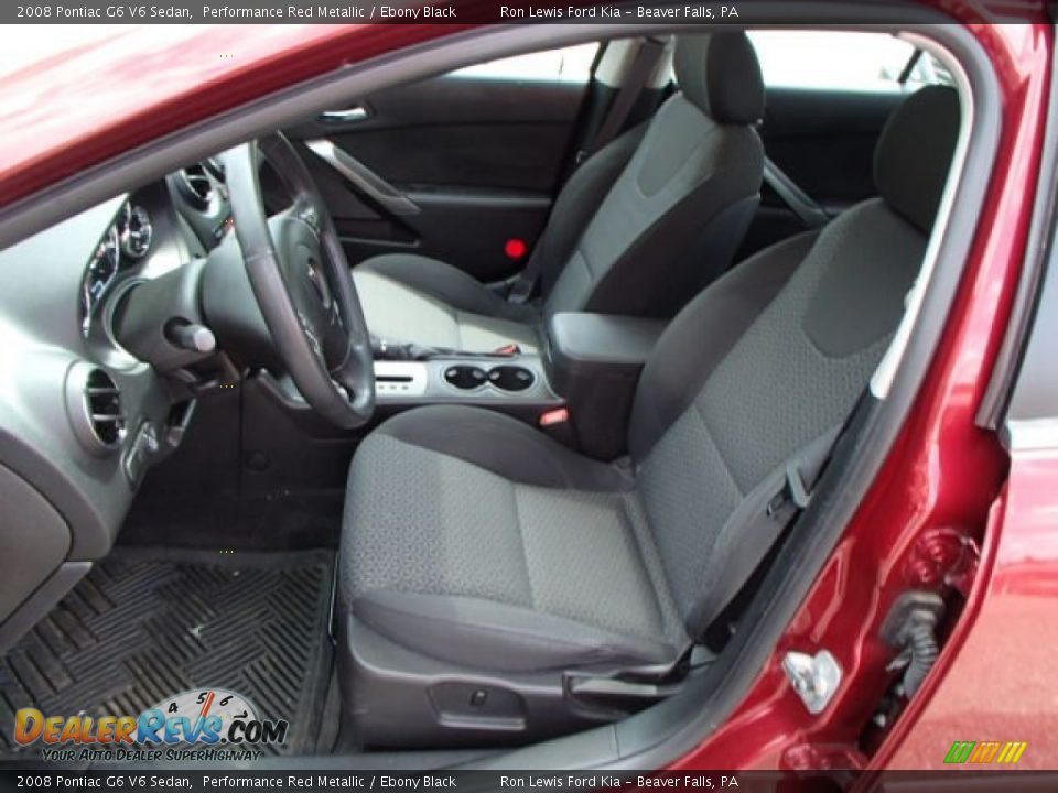 2008 Pontiac G6 V6 Sedan Performance Red Metallic / Ebony Black Photo #11