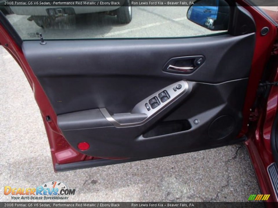 2008 Pontiac G6 V6 Sedan Performance Red Metallic / Ebony Black Photo #12