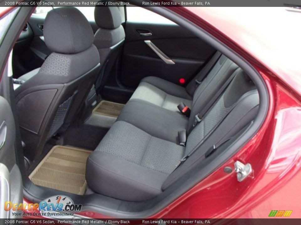 2008 Pontiac G6 V6 Sedan Performance Red Metallic / Ebony Black Photo #13