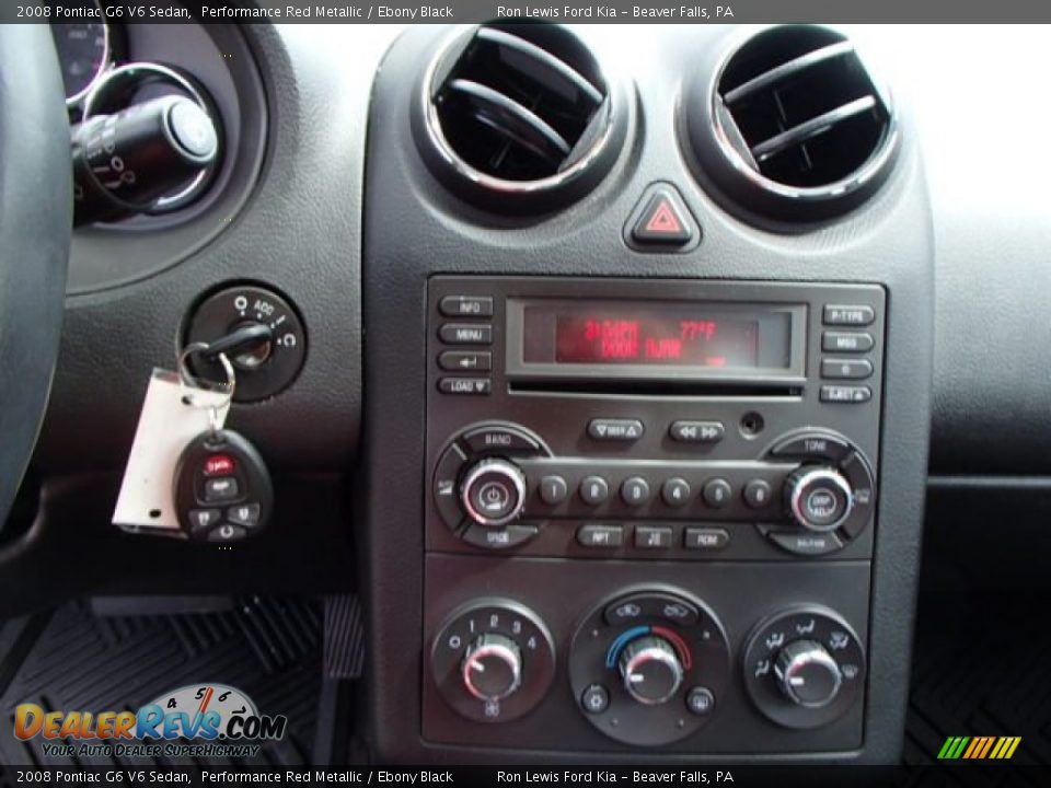 2008 Pontiac G6 V6 Sedan Performance Red Metallic / Ebony Black Photo #16