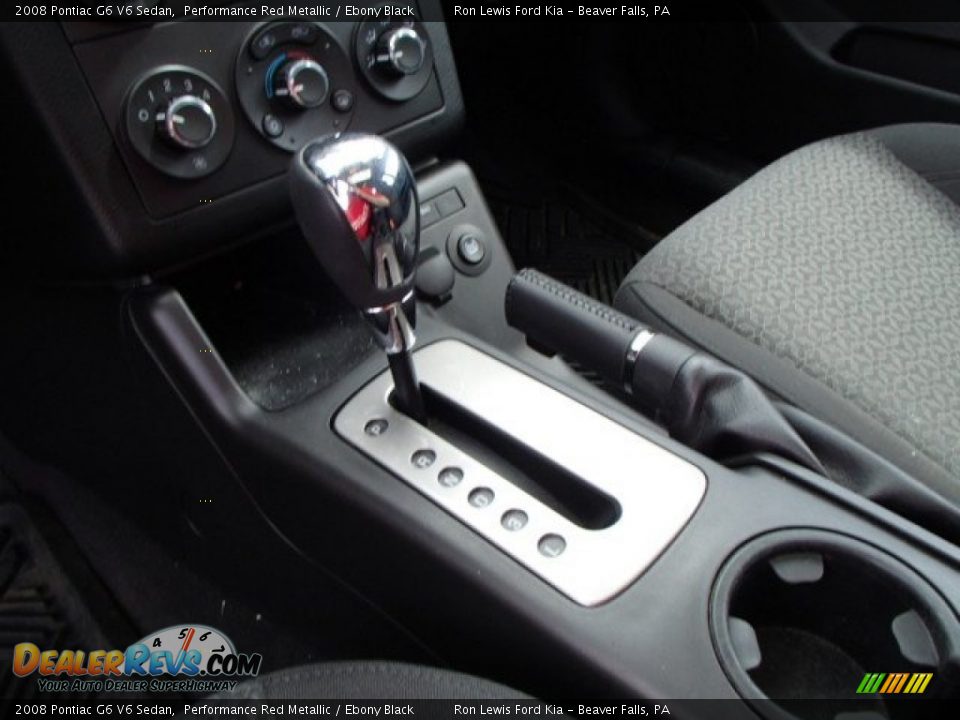 2008 Pontiac G6 V6 Sedan Performance Red Metallic / Ebony Black Photo #17