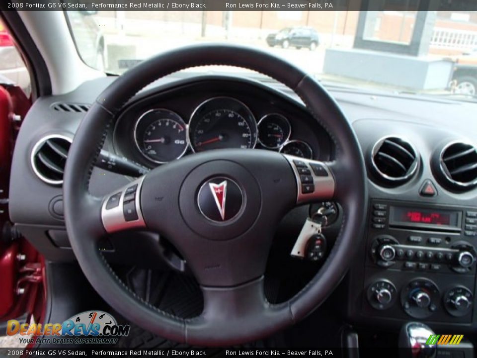 2008 Pontiac G6 V6 Sedan Performance Red Metallic / Ebony Black Photo #18