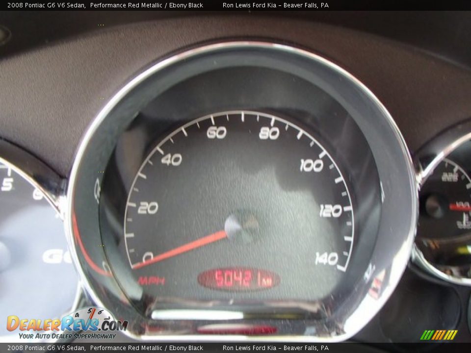 2008 Pontiac G6 V6 Sedan Performance Red Metallic / Ebony Black Photo #19