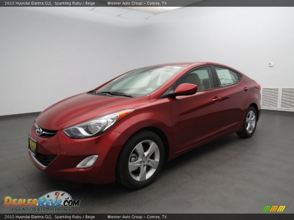 2013 Hyundai Elantra GLS Sparkling Ruby / Beige Photo #1