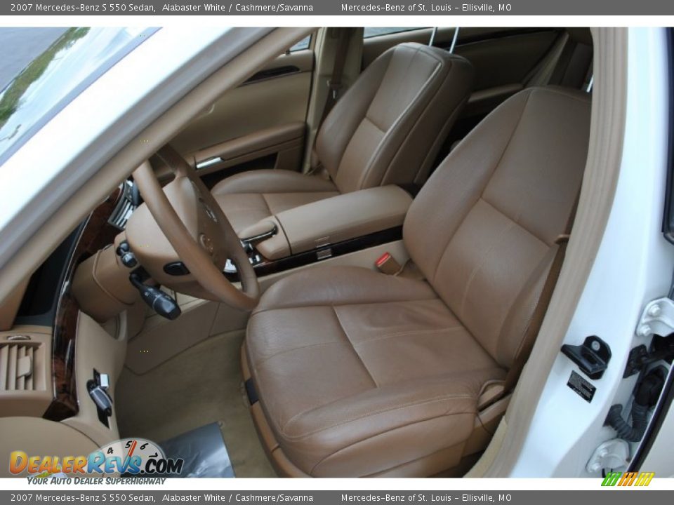 2007 Mercedes-Benz S 550 Sedan Alabaster White / Cashmere/Savanna Photo #2